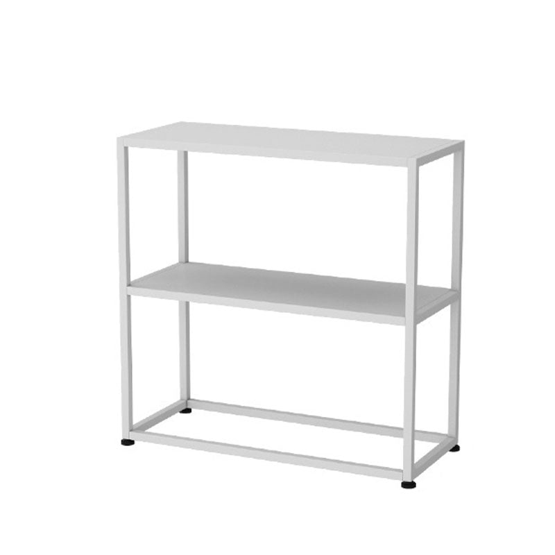 Contemporary Metal Bookshelf Etagere Open Back Bookcase with Shelves