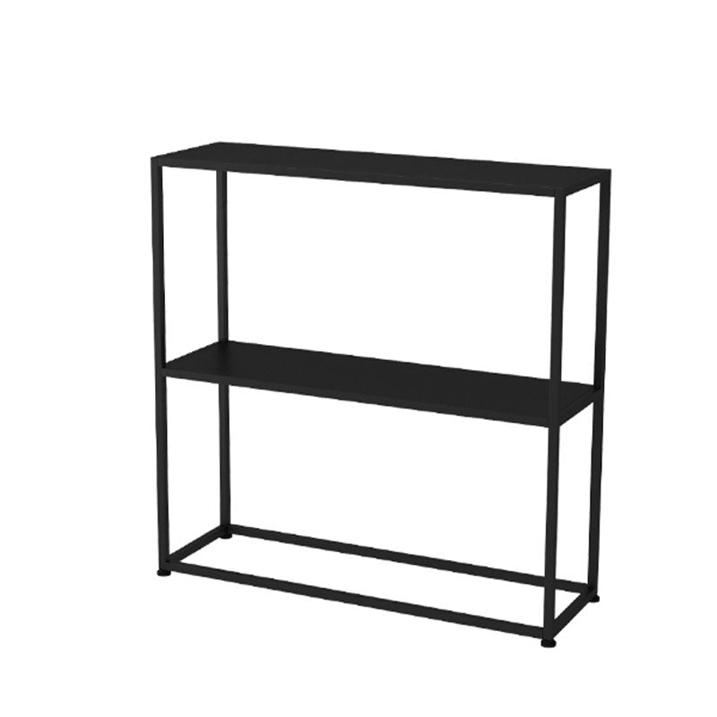 Contemporary Metal Bookshelf Etagere Open Back Bookcase with Shelves