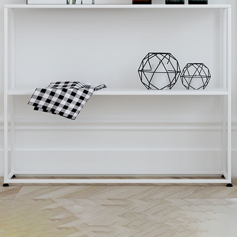 Contemporary Metal Bookshelf Etagere Open Back Bookcase with Shelves