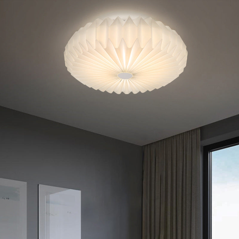 Modernism White Single Flush Mount Lighting Unique Ceiling Light with Acrylic