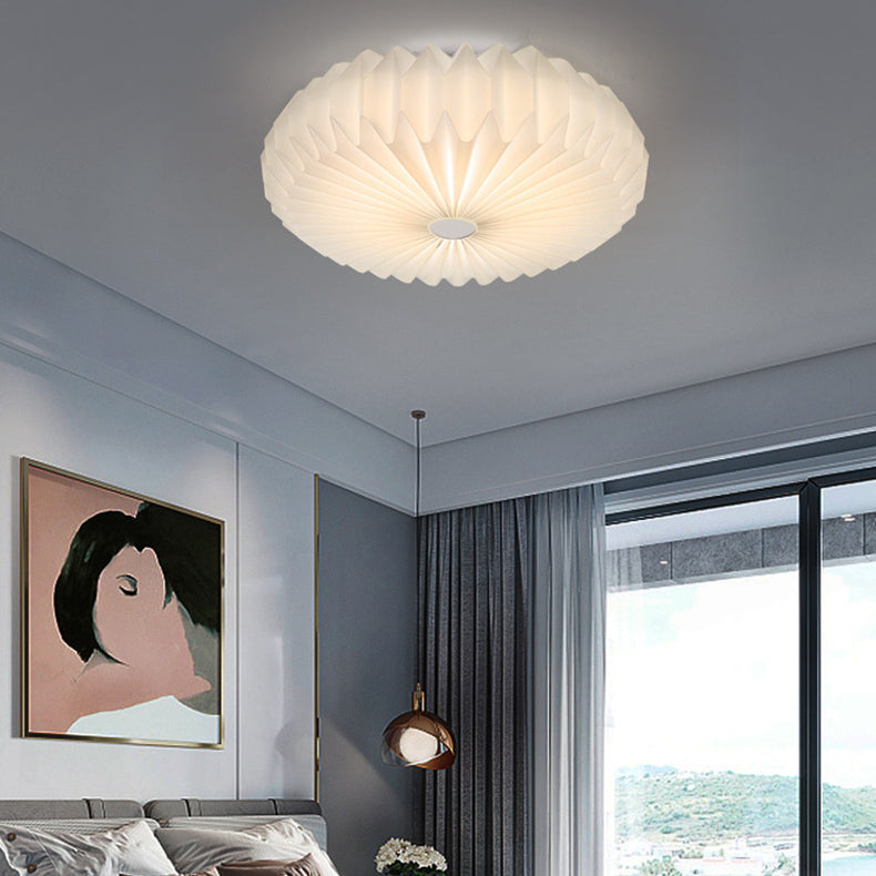 Modernism White Single Flush Mount Lighting Unique Ceiling Light with Acrylic