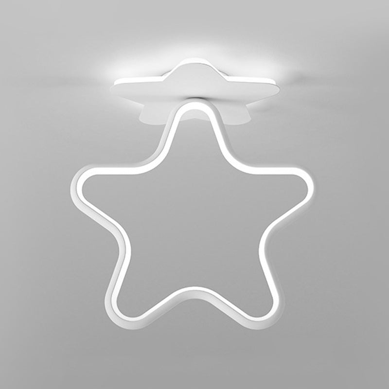 LED White Ceiling Light Contemporary Flush Mount Lighting for Foyer