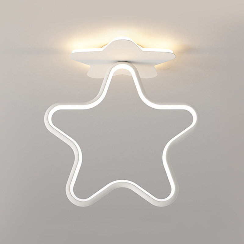 LED White Ceiling Light Contemporary Flush Mount Lighting for Foyer