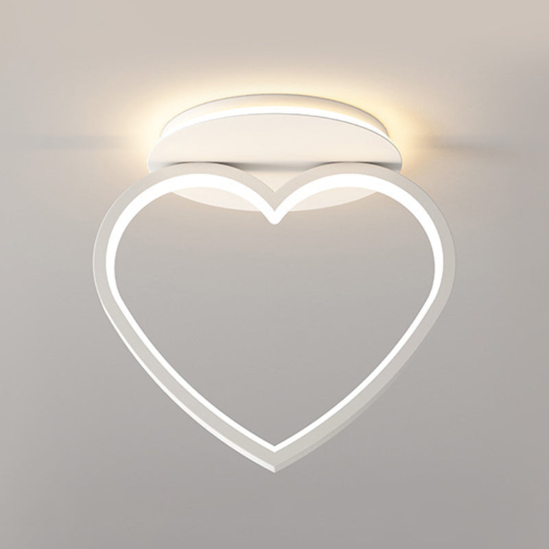 LED White Ceiling Light Contemporary Flush Mount Lighting for Foyer