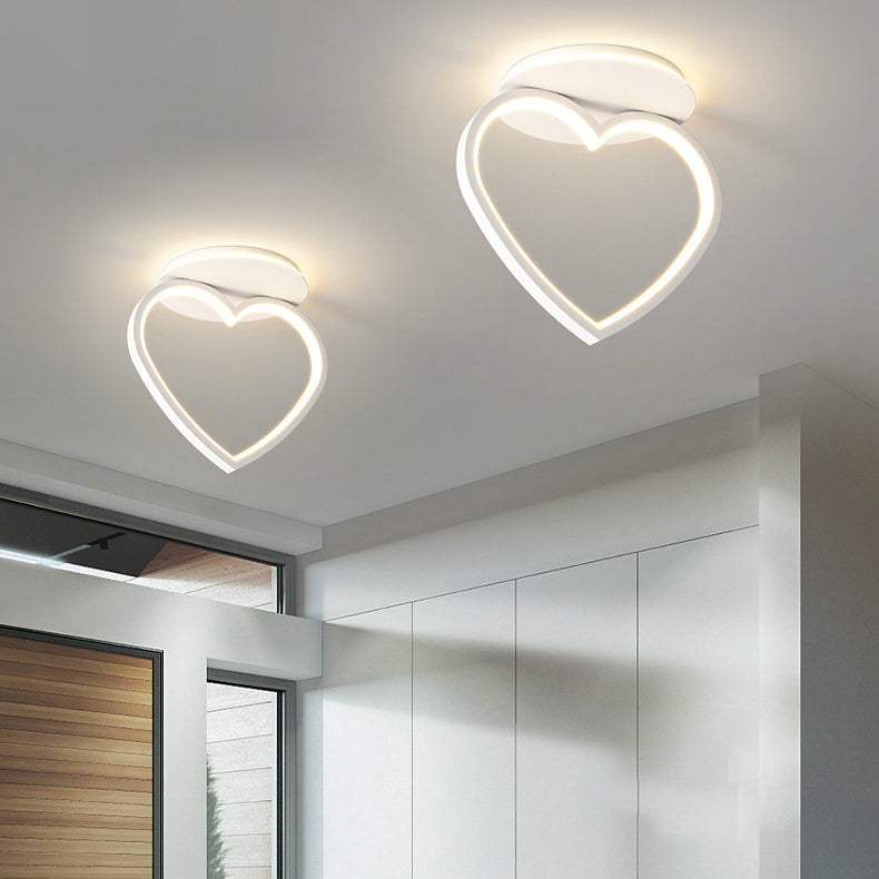 LED White Ceiling Light Contemporary Flush Mount Lighting for Foyer