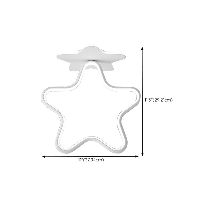 LED White Ceiling Light Contemporary Flush Mount Lighting for Foyer