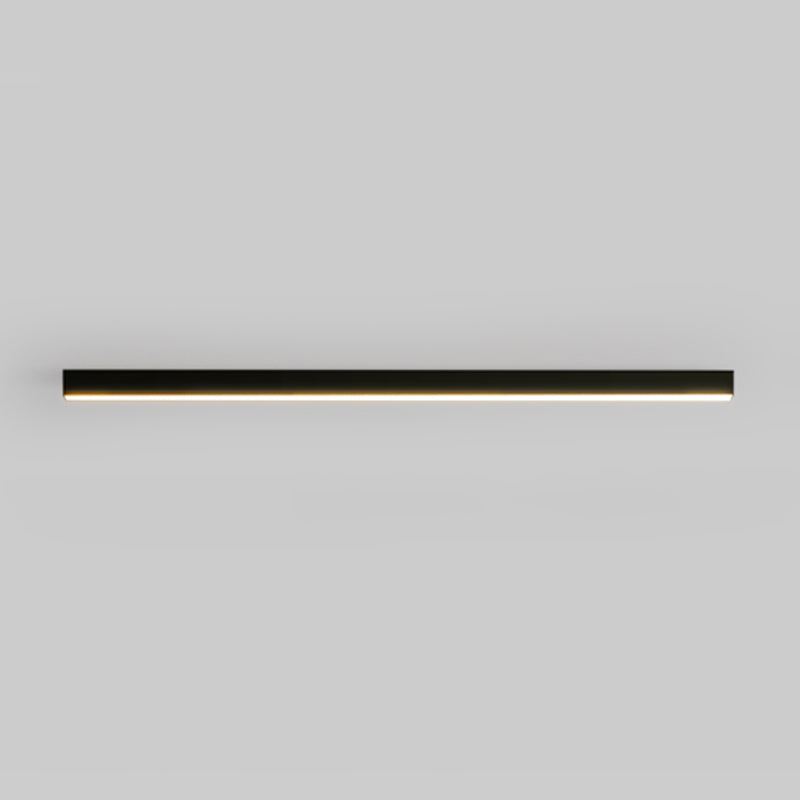 Modern Metal Flush Mount Linear Shape Ceiling Lamp with Acrylic Shade for Living Room