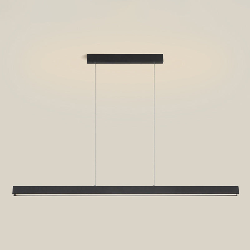 Mental Linear Hanging Light Kit Modern Pendant Lighting in Black