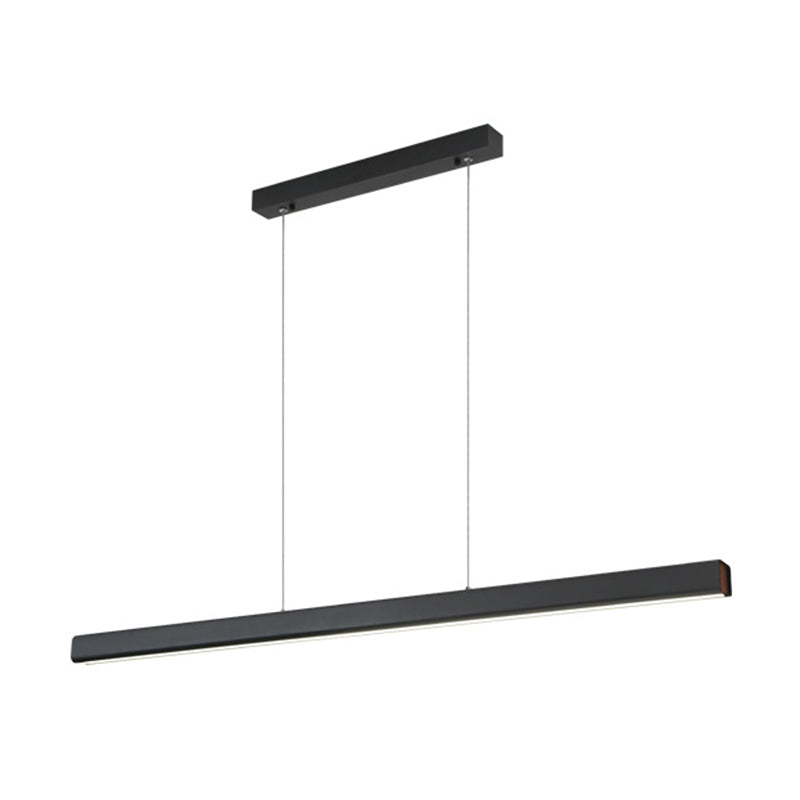 Mental Linear Hanging Light Kit Modern Pendant Lighting in Black