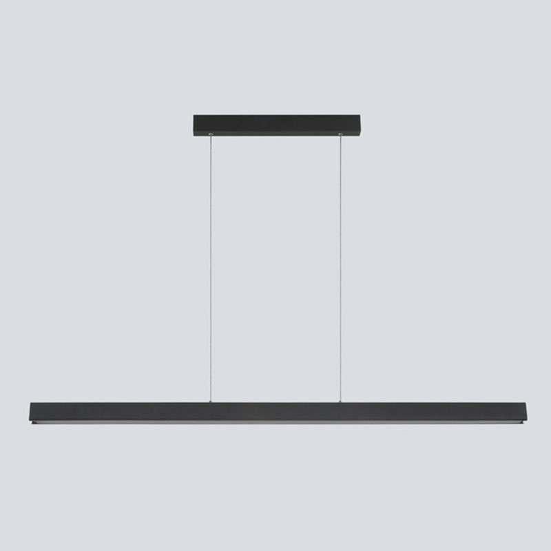 Mental Linear Hanging Light Kit Modern Pendant Lighting in Black