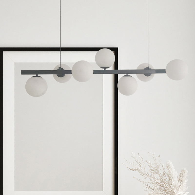 Nordic Style Hanging Lamp Ball Shape Island Light Fixture for Living Room