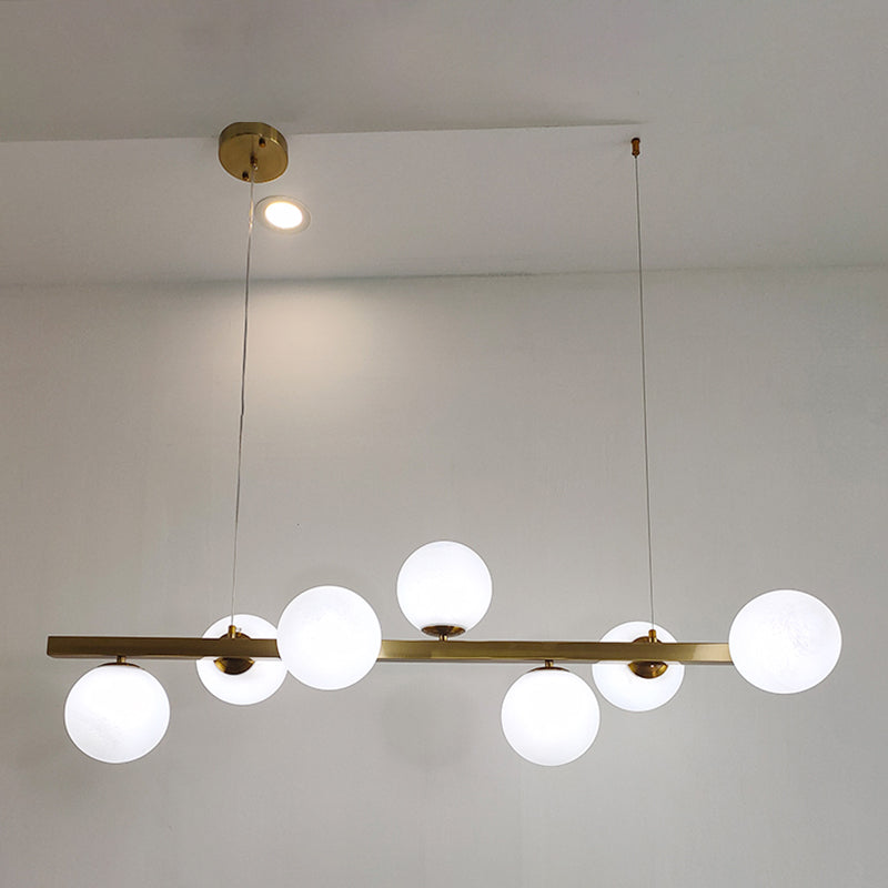 Nordic Style Hanging Lamp Ball Shape Island Light Fixture for Living Room