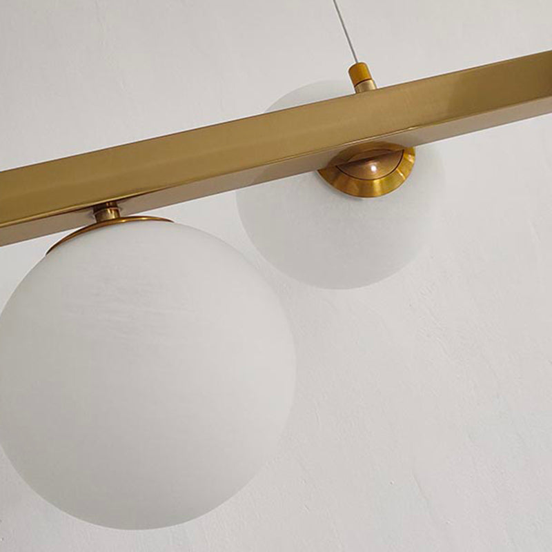 Nordic Style Hanging Lamp Ball Shape Island Light Fixture for Living Room