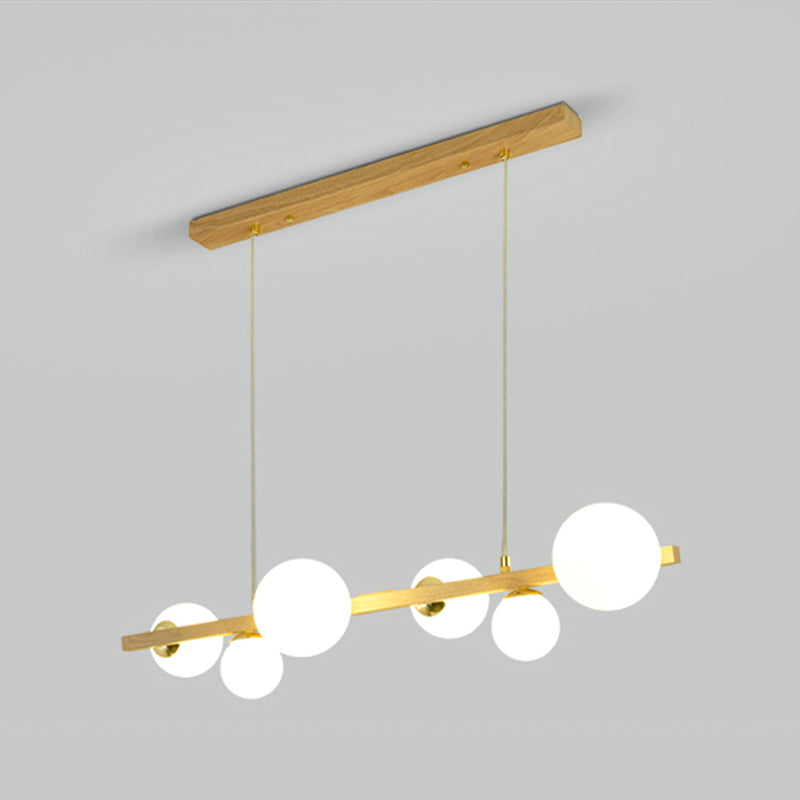 Nordic Style Iron Hanging Lamp Ball Shape Island Light Fixture for Bedroom