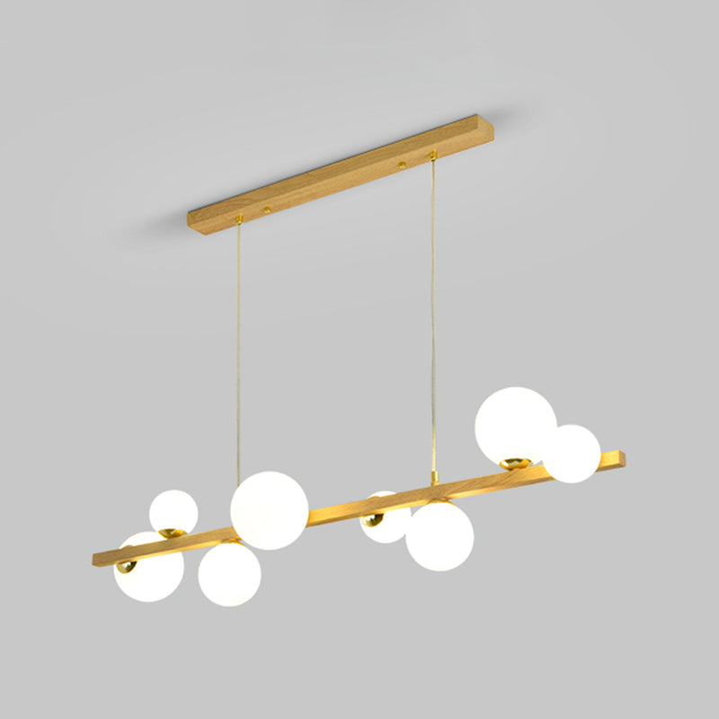 Nordic Style Iron Hanging Lamp Ball Shape Island Light Fixture for Bedroom