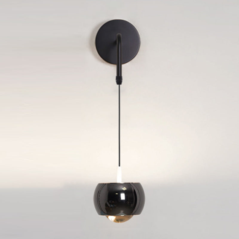 Contemporary Wall Light Fixture Simple Wall Light Sconce with Metal Shade for Bedroom