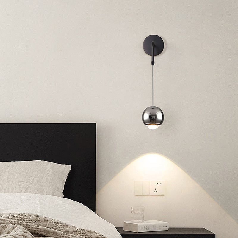 Contemporary Wall Light Fixture Simple Wall Light Sconce with Metal Shade for Bedroom