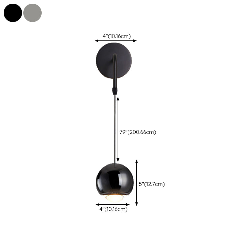 Contemporary Wall Light Fixture Simple Wall Light Sconce with Metal Shade for Bedroom