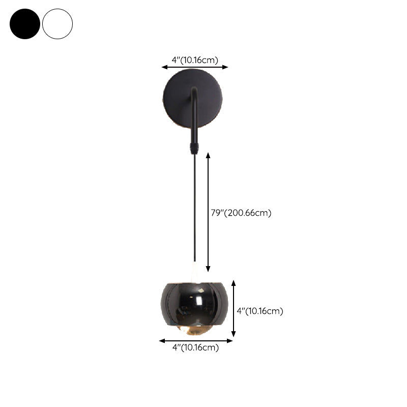 Contemporary Wall Light Fixture Simple Wall Light Sconce with Metal Shade for Bedroom