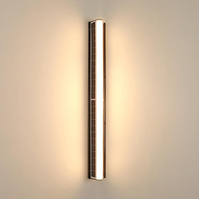 Linear Wall Lighting Modern Metal 1 Light Wall Sconce in Black