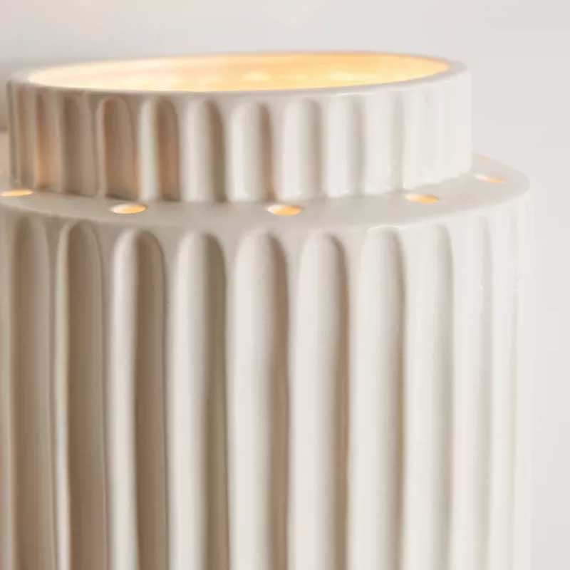 Resin Shade Wall Lamp Modern Style White Shape Wall Mounted Lighting for Bedroom