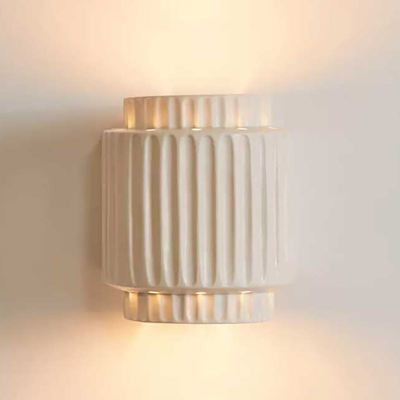 Resin Shade Wall Lamp Modern Style White Shape Wall Mounted Lighting for Bedroom