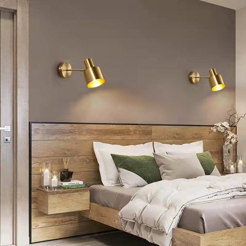 Postmodern Wall Lamp Metallic Shade Wall Light Sconce for Sitting Room