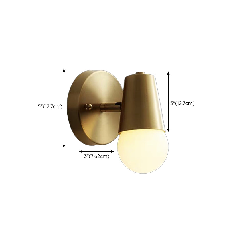 Postmodern Wall Lamp Metallic Shade Wall Light Sconce for Sitting Room
