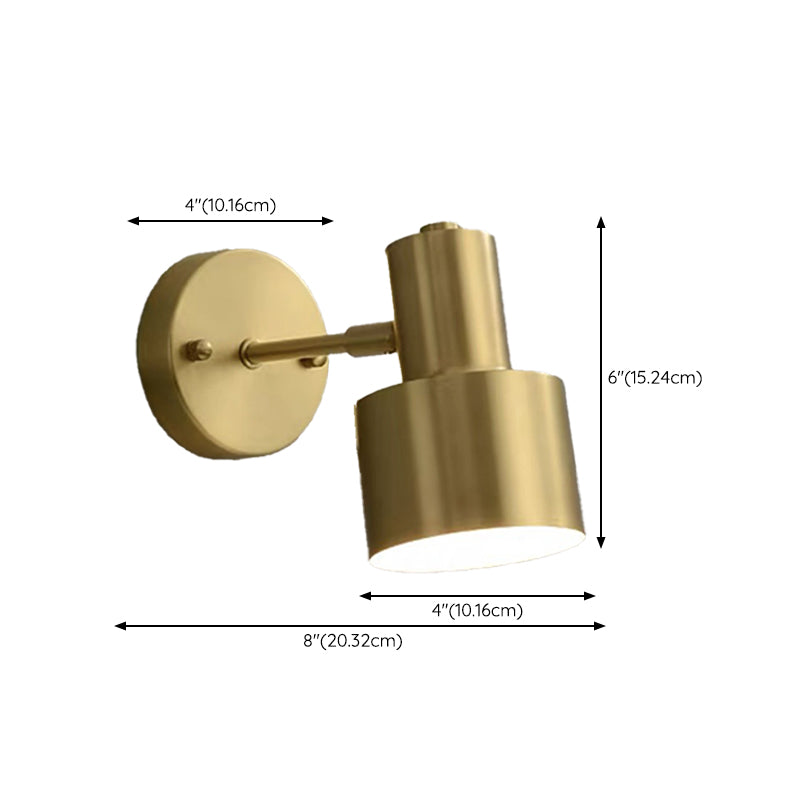 Postmodern Wall Lamp Metallic Shade Wall Light Sconce for Sitting Room