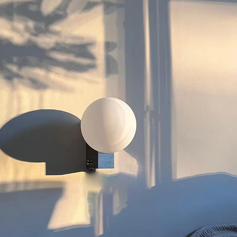 Ball Shape Glass Vanity Lamp Modern Style 1 Light Vanity Light Fixture