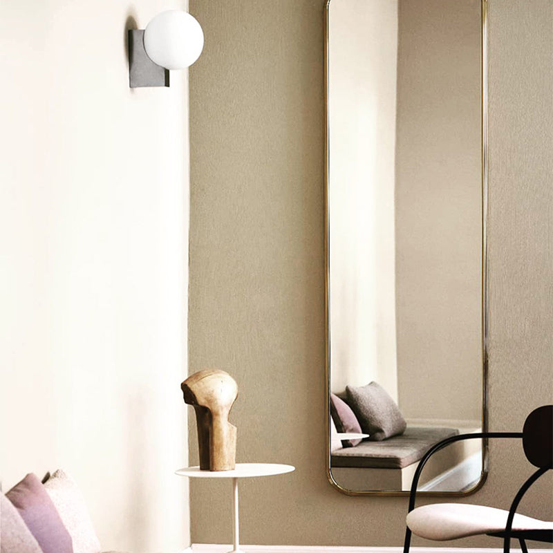 Ball Shape Glass Vanity Lamp Modern Style 1 Light Vanity Light Fixture