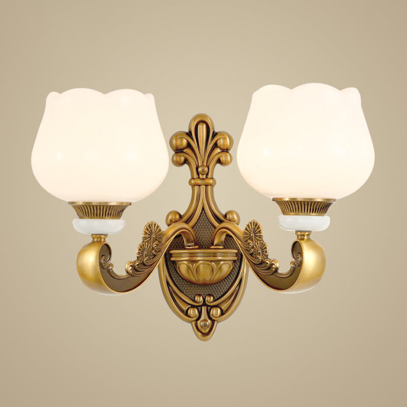 Nordic Style Vanity Light Geometry Shape Vanity Lamp with Glass Shade for Living Room