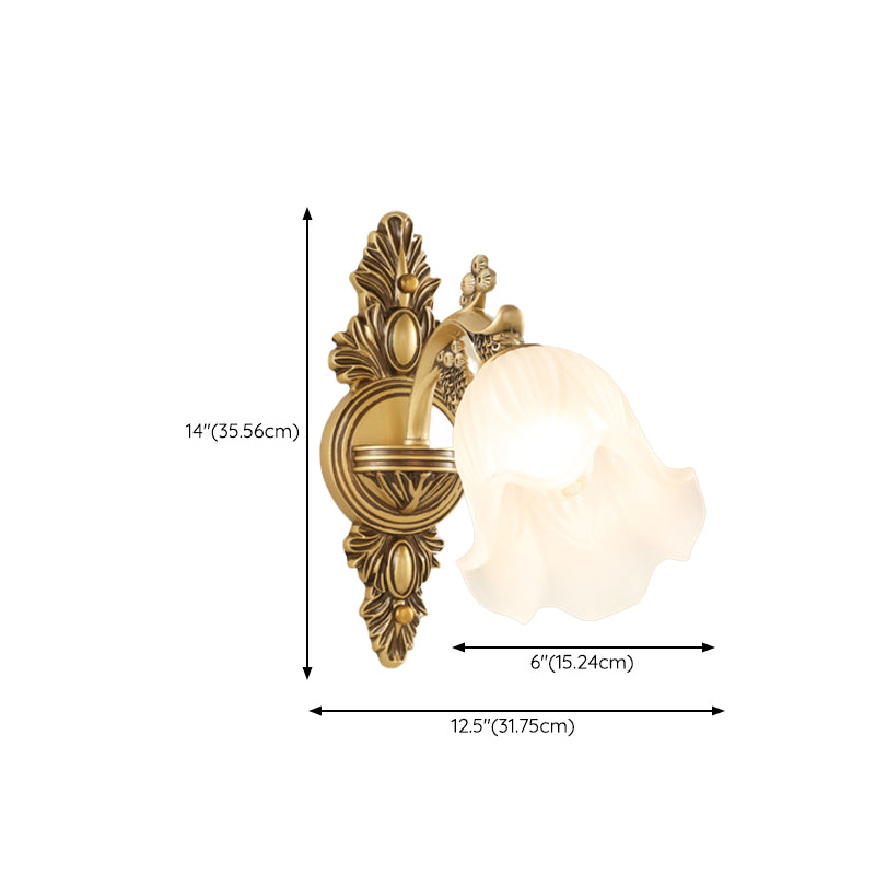 Nordic Style Vanity Light Geometry Shape Vanity Lamp with Glass Shade for Living Room