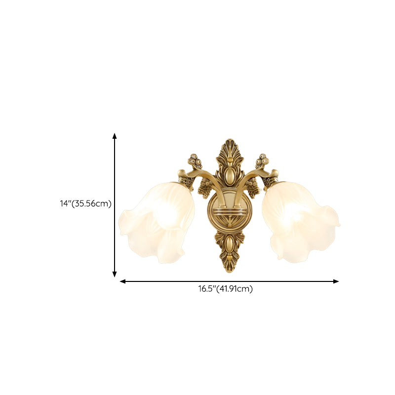 Nordic Style Vanity Light Geometry Shape Vanity Lamp with Glass Shade for Living Room