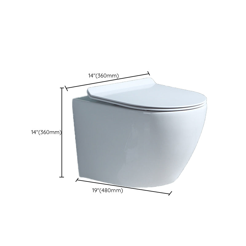 Wall Mount Modern Urine Toilet All In One Single Flush Porcelain Toilet