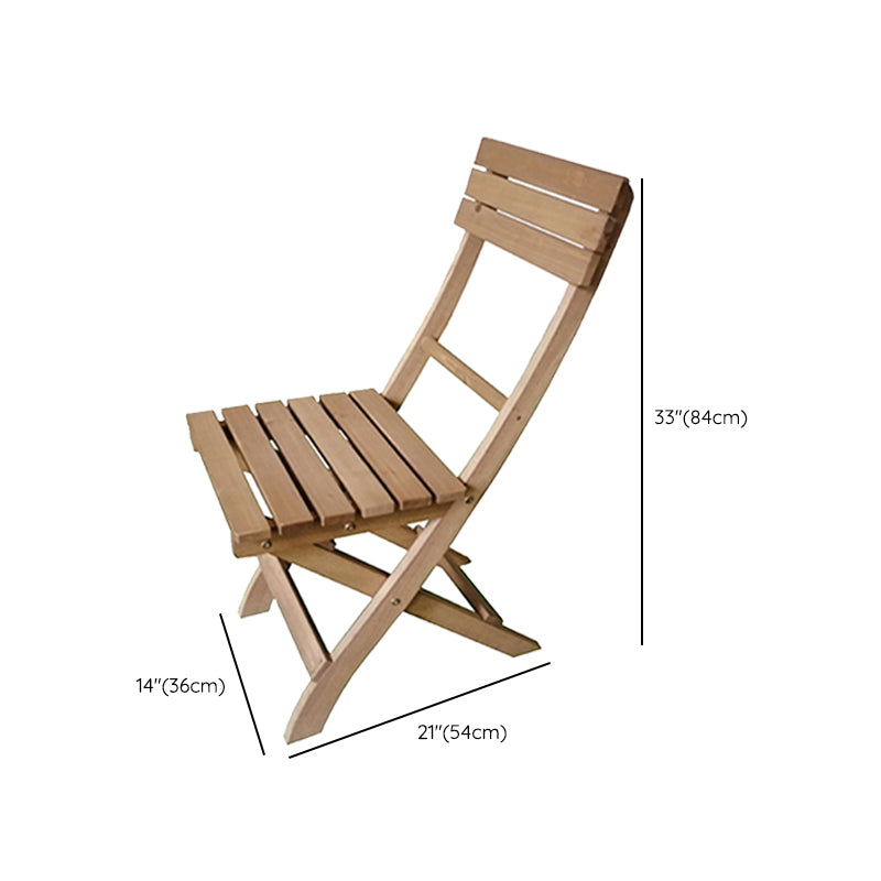 Modern Wood Patio Dining Table 1/2/3 Pieces Collapsible Dining Set for Courtyard