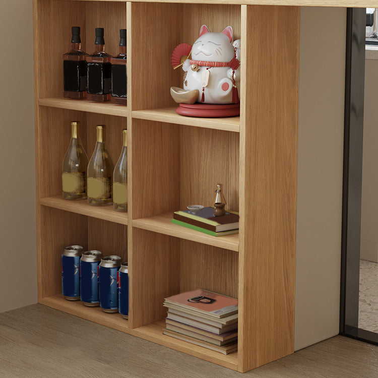 Modern Rectangle Bar Table Set 1/3 Pcs Brown Wooden Bar Table Set