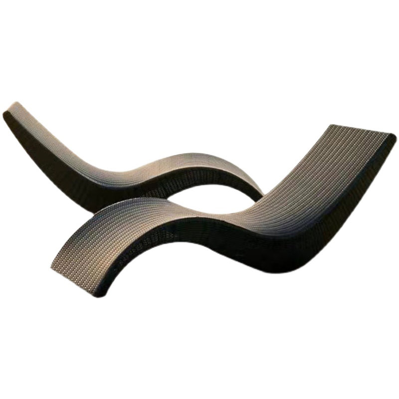 Tropical Patio Daybed Wicker/Rattan UV Resistant Beige Mildew Resistant