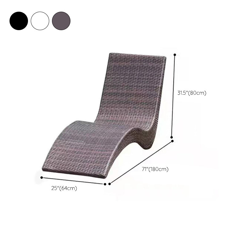 Tropical Patio Daybed Wicker/Rattan UV Resistant Beige Mildew Resistant