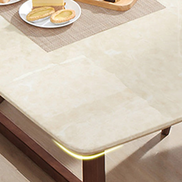 Simplicity Rectangle Dining Site Table Stone Dining Room Collection with Trestle Base