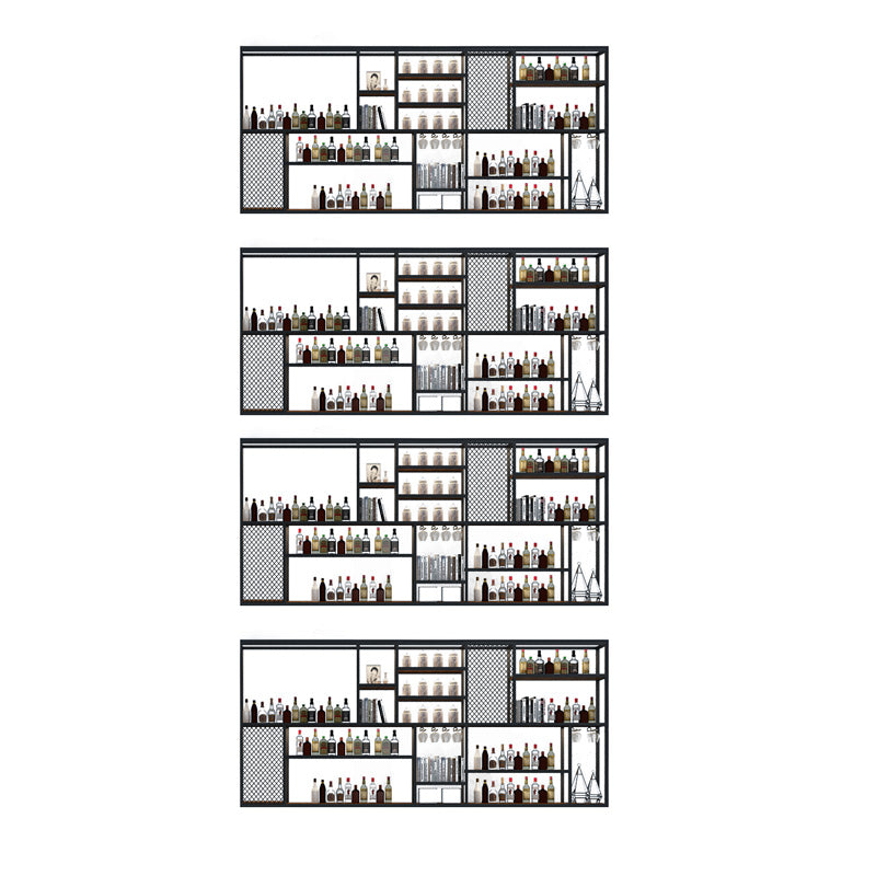 Wall Mounted Wine Bottle Rack Metal Wine Bottle Rack for Home