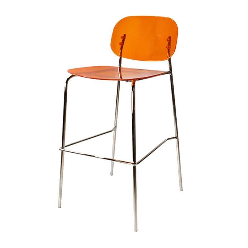 Plastic Bar Stools Industrial Style Backless Bar Stools with Footrest
