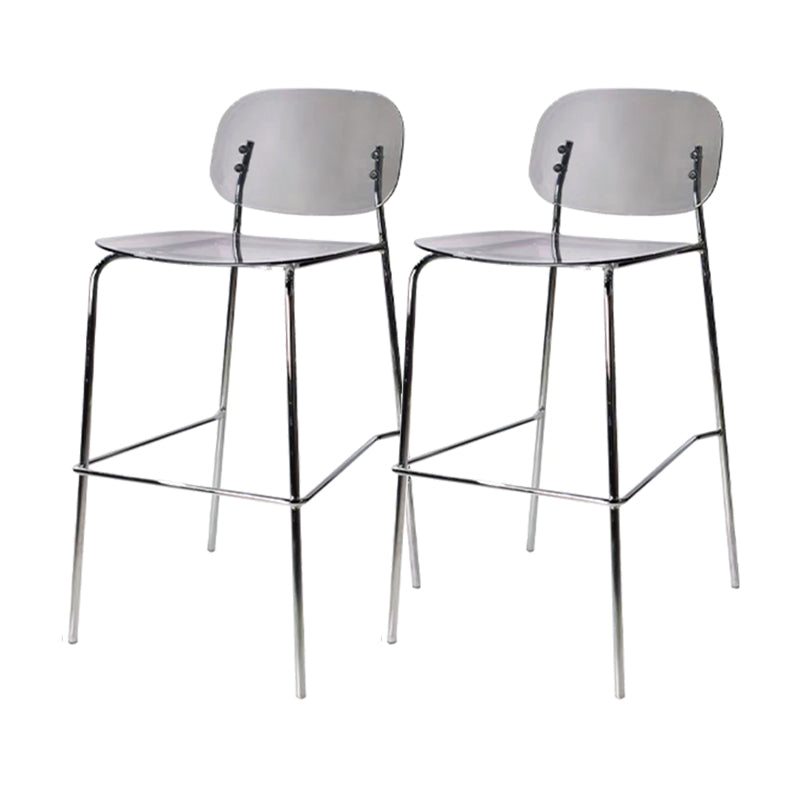 Plastic Bar Stools Industrial Style Backless Bar Stools with Footrest