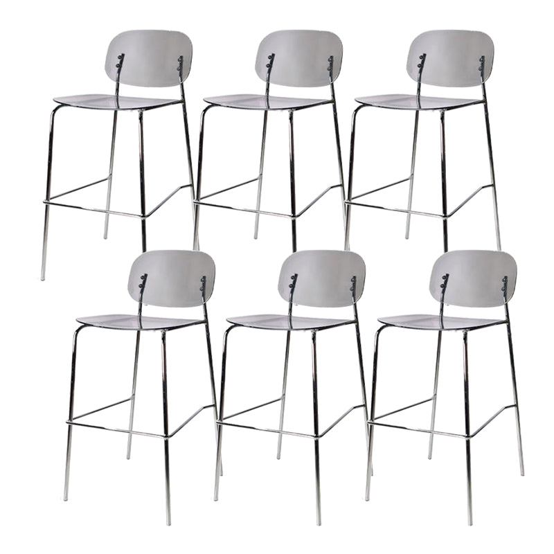 Plastic Bar Stools Industrial Style Backless Bar Stools with Footrest