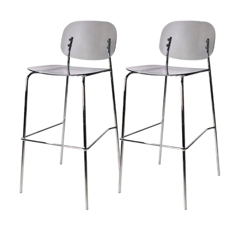 Plastic Bar Stools Industrial Style Backless Bar Stools with Footrest