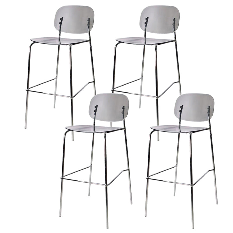 Plastic Bar Stools Industrial Style Backless Bar Stools with Footrest