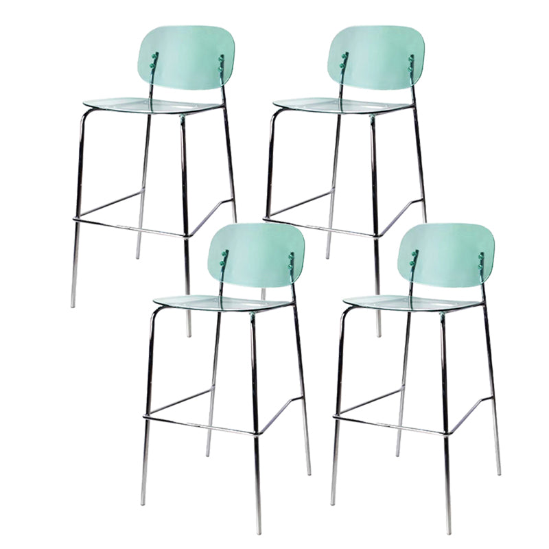 Plastic Bar Stools Industrial Style Backless Bar Stools with Footrest