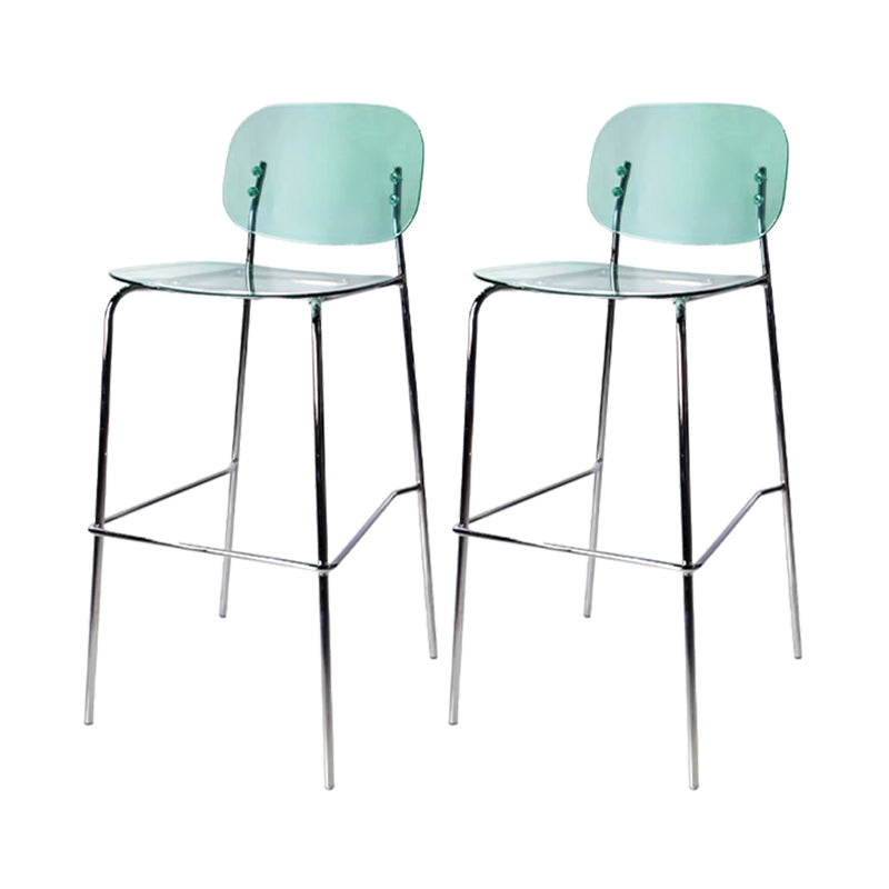 Plastic Bar Stools Industrial Style Backless Bar Stools with Footrest