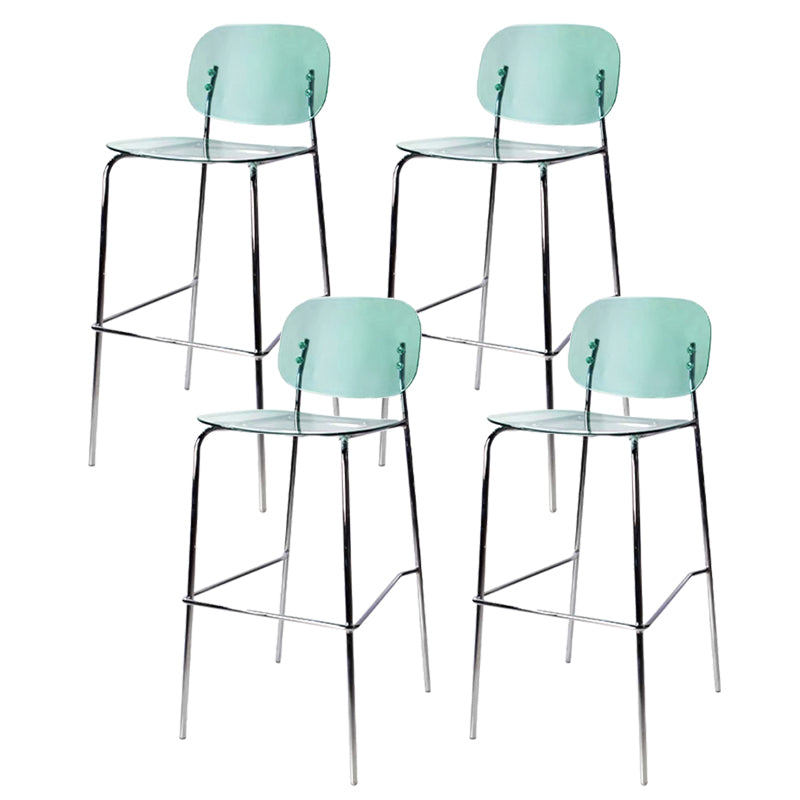 Plastic Bar Stools Industrial Style Backless Bar Stools with Footrest