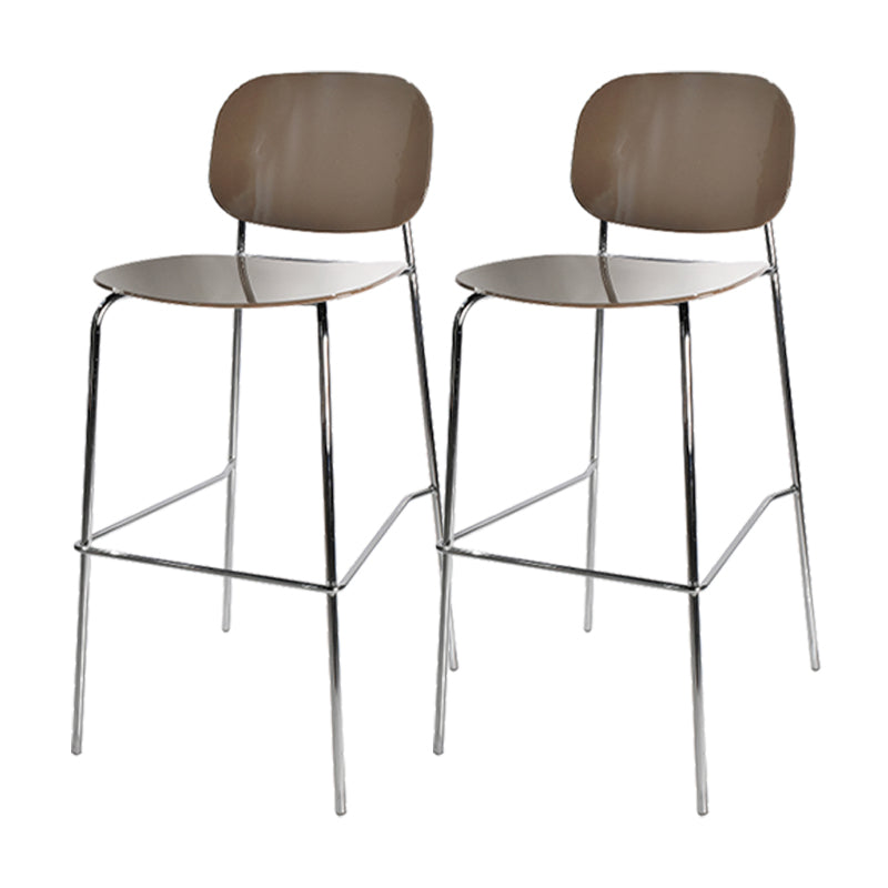 Plastic Bar Stools Industrial Style Backless Bar Stools with Footrest